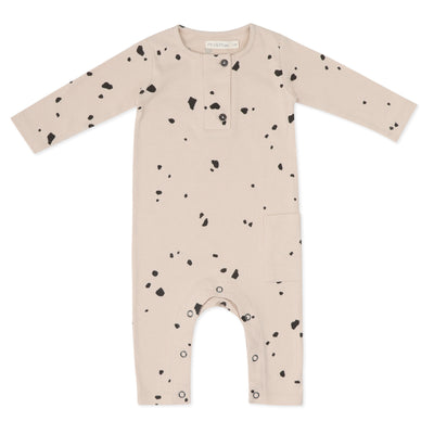 Gerippter Onesie 'fragments' in warm cream