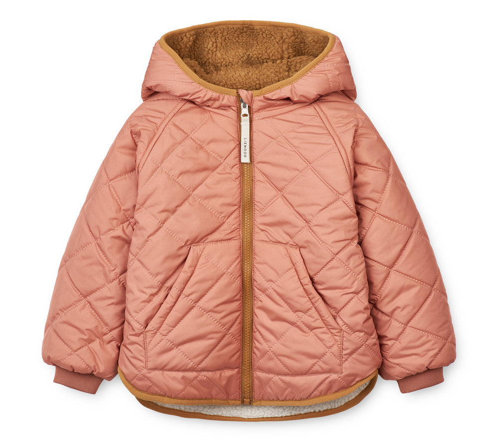 Wendejacke Jackson, gesteppte Rosefarbene Außenansicht