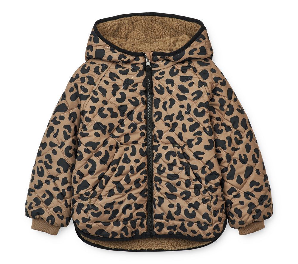 Wndejacke Jackson, außen Leomuster, innen Kuschelfleece