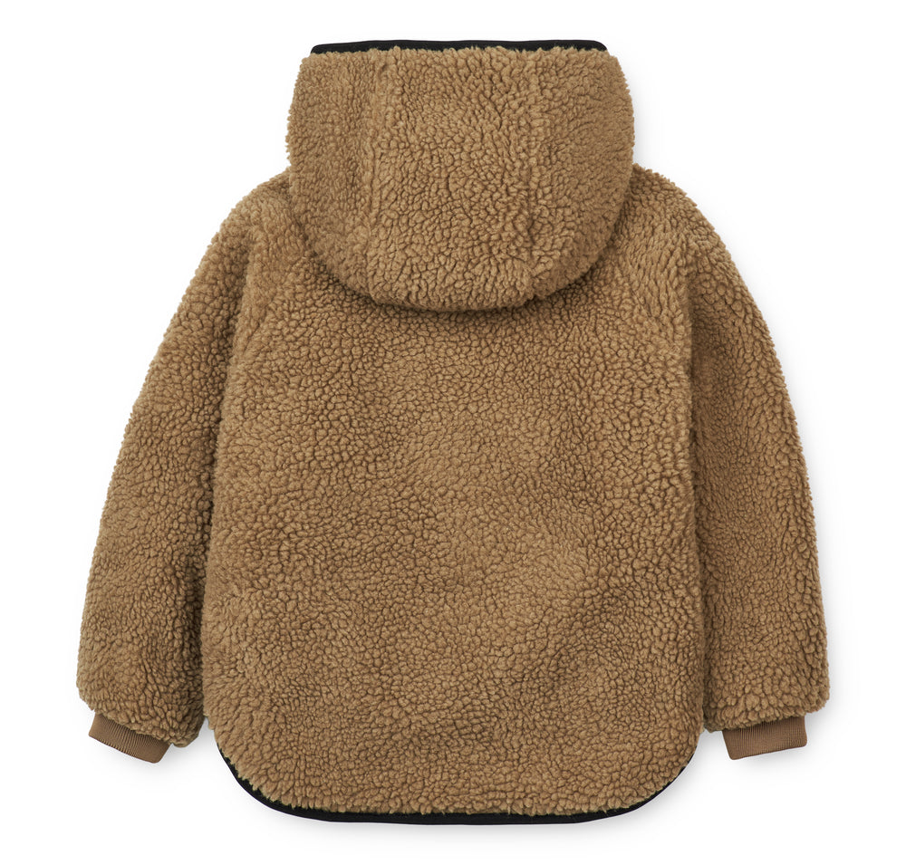 Wendejacke Jackson Kuschelfleece braun von hinten