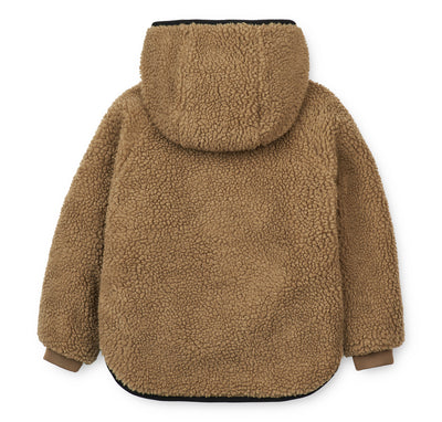 Wendejacke Jackson Kuschelfleece braun von hinten